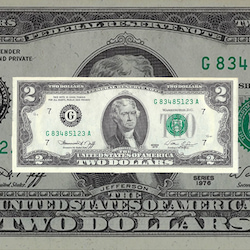 Small Size $2 Federal Reserve Notes 