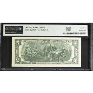 $2 1976 Green seal Small Size $2 Federal Reserve Notes 1935-G (2)