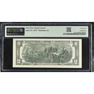 $2 1976 Green seal Small Size $2 Federal Reserve Notes 1935-F (2)