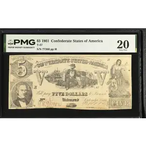 $5   Issues of the Confederate States of America CS-37 (2)
