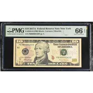 $10 2017-A Treasury seal. Small Size $10 Federal Reserve Notes 2045-B (2)