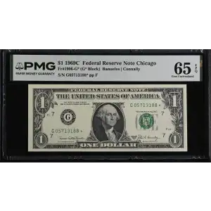 $1 1969-C. Green seal. Small Size $1 Federal Reserve Notes 1906-G* (2)