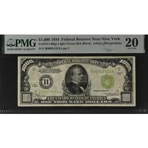 $1,000 1934  High Denomination Notes 2211-B (2)