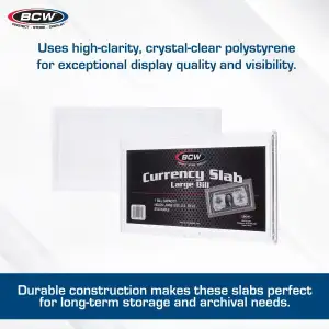 BCW Deluxe Currency Slab - Large Notes