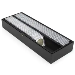 BCW Double Row 2x2 Coin Box - 5x2x15 - Black