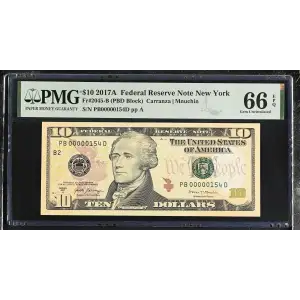 $10 2017-A Treasury seal. Small Size $10 Federal Reserve Notes 2045-B (2)