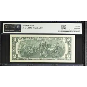 $2 1976 Green seal Small Size $2 Federal Reserve Notes 1935-J (2)