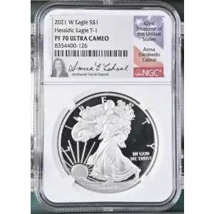 2021 W Heraldic Eagle T-1 ULTRA CAMEO