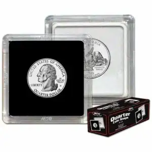BCW 2x2 Coin Snaps Box - Quarter (Box of 25)