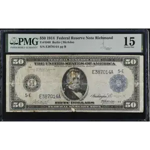 $50 1914 Blue Seal Federal Reserve Notes 1040 (2)