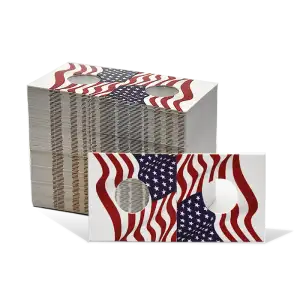 GH 2x2 Staple Coin Flips - 3 Hole (Cent) (Pack of 100) [DUPLICATE for #556354]