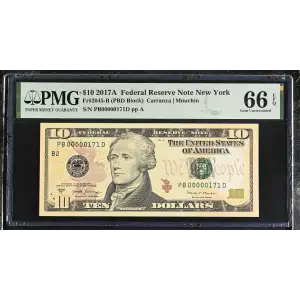 $10 2017-A Treasury seal. Small Size $10 Federal Reserve Notes 2045-B (2)