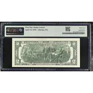 $2 1976 Green seal Small Size $2 Federal Reserve Notes 1935-C (2)