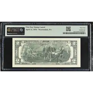 $2 1976 Green seal Small Size $2 Federal Reserve Notes 1935-D (2)