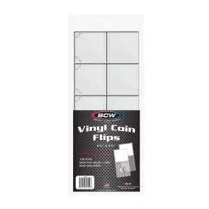 BCW 2x2 Vinyl Coin Flips - (Pack of 100)