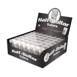 BCW Coin Tubes Box - Half Dollar (Box of 98)