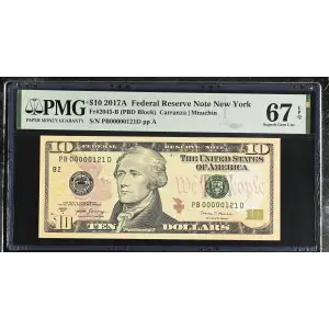$10 2017-A Treasury seal. Small Size $10 Federal Reserve Notes 2045-B (2)