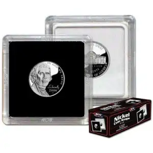 BCW 2x2 Coin Snaps Box - Nickel (Box of 25)