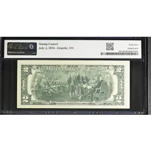 $2 1976 Green seal Small Size $2 Federal Reserve Notes 1935-J (2)