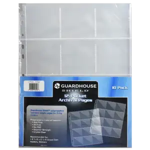 Guardhouse 12 Pocket 2.5x2.5 Binder Pages - (Pack of 10)