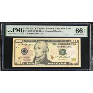 $10 2017-A Treasury seal. Small Size $10 Federal Reserve Notes 2045-B (2)