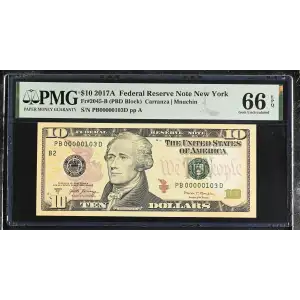 $10 2017-A Treasury seal. Small Size $10 Federal Reserve Notes 2045-B (2)