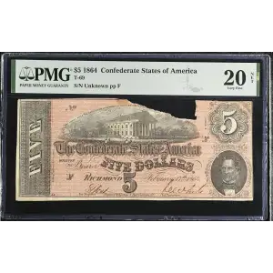 $5   Issues of the Confederate States of America CS-69 (2)