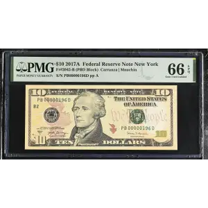 $10 2017-A Treasury seal. Small Size $10 Federal Reserve Notes 2045-B (2)