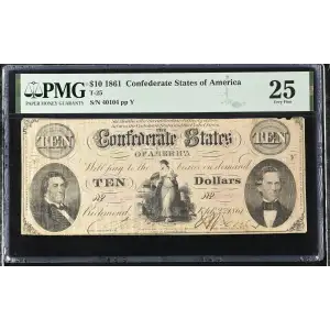 $10   Issues of the Confederate States of America CS-25 (2)