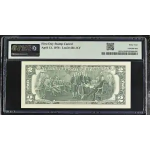 $2 1976 Green seal Small Size $2 Federal Reserve Notes 1935-H (2)