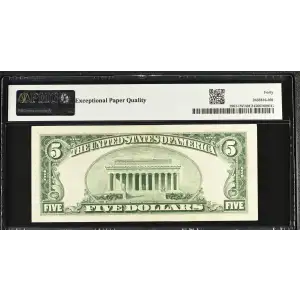 $5 1950 blue-Green seal. Small Size $5 Federal Reserve Notes 1961-I (2)