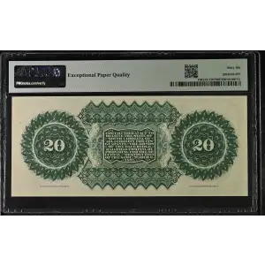 SCCR7 1872 State of South Carolina, Columbia $20 Obsolete Scrip Note (2)
