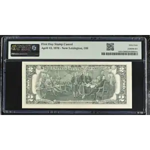 $2 1976 Green seal Small Size $2 Federal Reserve Notes 1935-D (2)