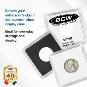 BCW 2x2 Coin Snaps - Nickel (Lot of 5)