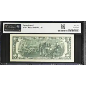 $2 1976 Green seal Small Size $2 Federal Reserve Notes 1935-J (2)
