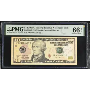 $10 2017-A Treasury seal. Small Size $10 Federal Reserve Notes 2045-B (2)