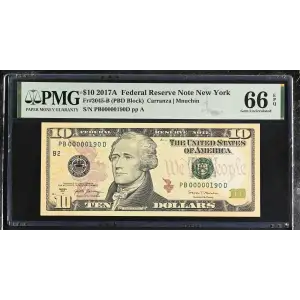$10 2017-A Treasury seal. Small Size $10 Federal Reserve Notes 2045-B (2)