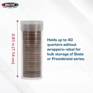 BCW Coin Tubes - Quarter (Lot of 5)