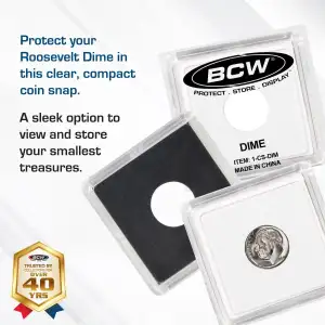 BCW 2x2 Coin Snaps - Dime (Lot of 5)