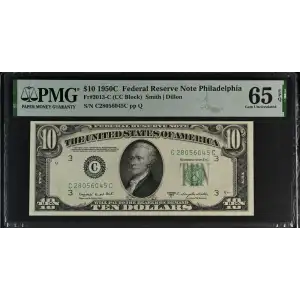 $10 1950-C.  Small Size $10 Federal Reserve Notes 2013-C (2)