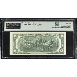 $2 1976 Green seal Small Size $2 Federal Reserve Notes 1935-A (2)