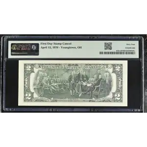 $2 1976 Green seal Small Size $2 Federal Reserve Notes 1935-D (2)