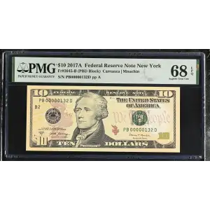$10 2017-A Treasury seal. Small Size $10 Federal Reserve Notes 2045-B (2)