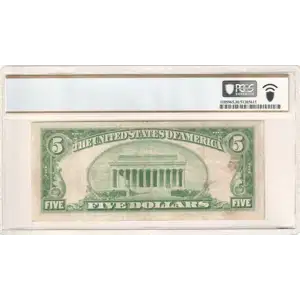 $5 1929 brown seal Small Federal Reserve Bank Notes 1850-I (2)