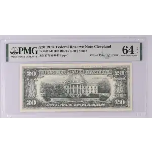 $20 1974 blue-Green seal. Small Size $20 Federal Reserve Notes 2071-D (2)