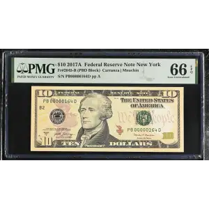 $10 2017-A Treasury seal. Small Size $10 Federal Reserve Notes 2045-B (2)
