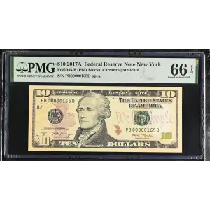 $10 2017-A Treasury seal. Small Size $10 Federal Reserve Notes 2045-B (2)