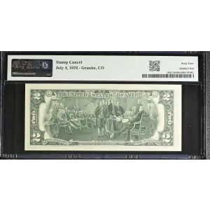 $2 1976 Green seal Small Size $2 Federal Reserve Notes 1935-J (2)