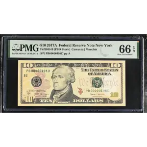 $10 2017-A Treasury seal. Small Size $10 Federal Reserve Notes 2045-B (2)