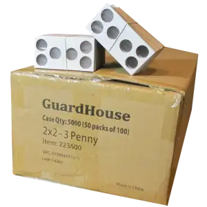 Guardhouse 2x2 Staple Coin Flips - 3 Hole (Cent) (Pack of 100)